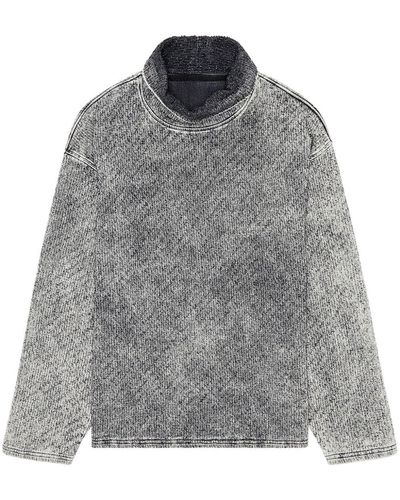 DIESEL D-nlabelcol-fsd-ne Roll-neck Sweater - Grey