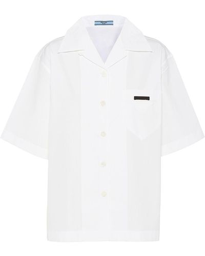 Prada Panelled Bowling-style Shirt - White