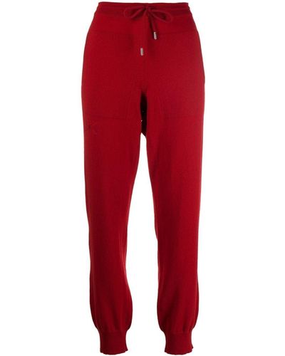 Barrie Drawstring Cashmere Pants - Red