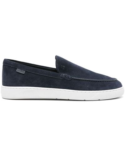 Hogan Round-toe Suede Loafers - Blue