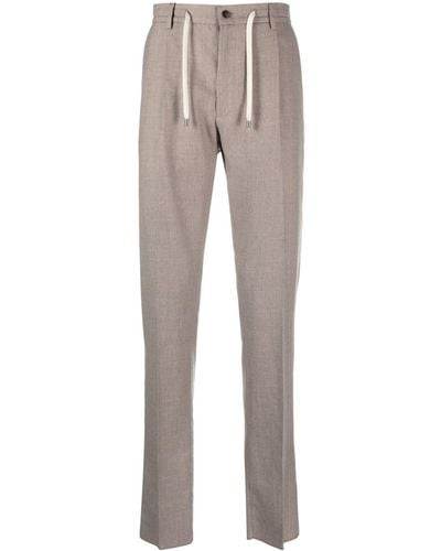 Manzoni 24 Wool Straight-leg Pants - Grey
