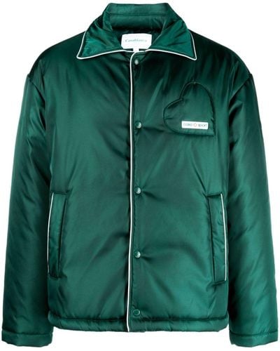 Casablancabrand Gefütterte Jacke mit Logo-Patch - Grün