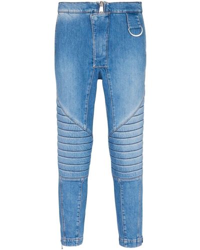 Balmain Low-rise slim-cut jeans - Azul