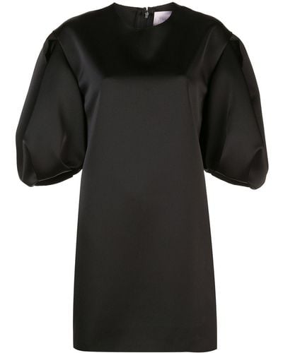 Carolina Herrera パフスリーブ ドレス - ブラック