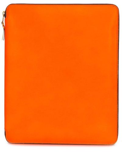 Comme des Garçons Colour-block Zip-up Wallet - Orange