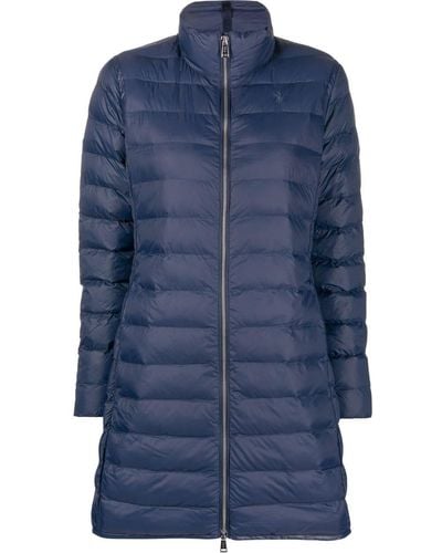 Polo Ralph Lauren Gefütterter Mantel mit langem Schnitt - Blau