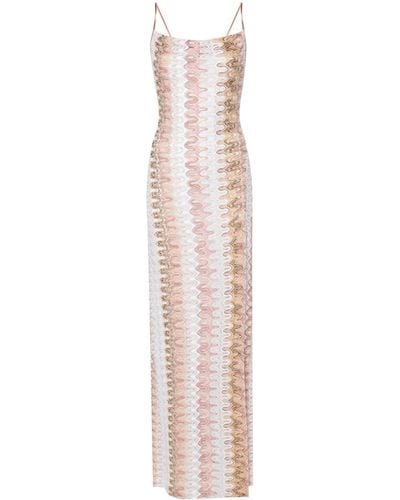 Missoni Kleid mit Wellenmuster - Weiß