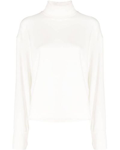 Aztech Mountain High-neck Fleece Sweater - White