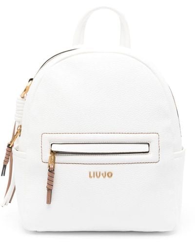Liu Jo Logo Lettering Backpack - White
