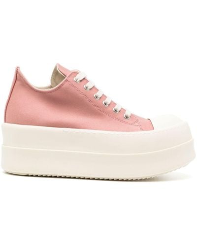 Rick Owens Lido Double-bumper Lace-up Trainers - Pink