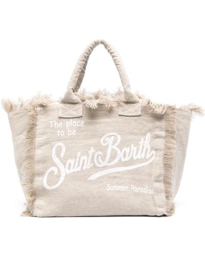 Mc2 Saint Barth Vanity Linen Beach Bag - Natural