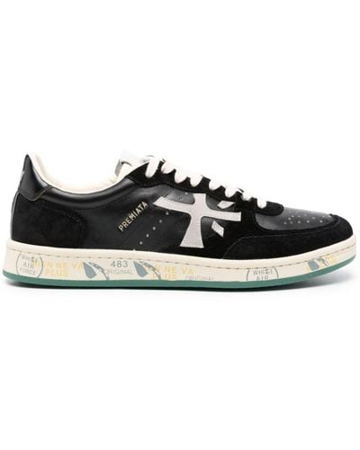 Premiata Clay Low-top Leather Trainers - Black