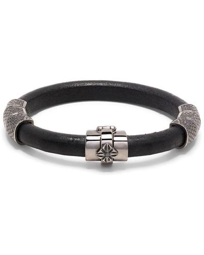 Shamballa Jewels Bracelet à ornements métalliques - Noir