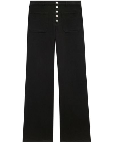 Courreges Weite Jeans mit Knöpfen - Schwarz