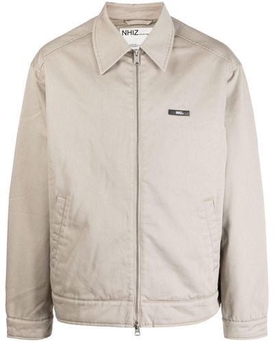 Izzue Logo-patch Zipped Jacket - Natural