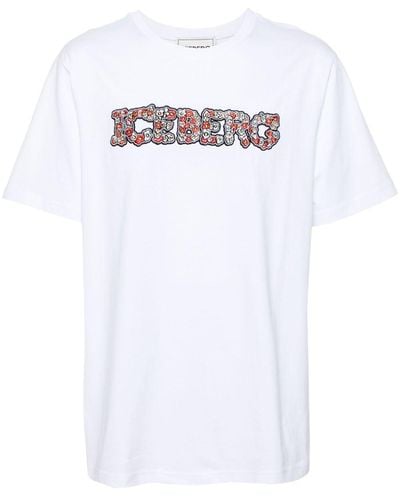 Iceberg 5D T-Shirt mit Logo-Stickerei - Weiß