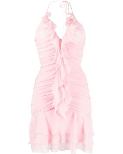 Blumarine ラッフルパネル ドレス - ピンク