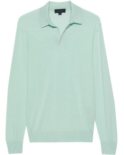 Sease Lasca Fine--knit Polo Shirt - Green