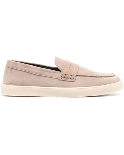 Canali Suede Slip-on Loafers - Pink