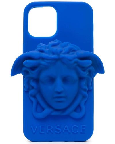Versace Iphone X/xs Hoesje Met Medusa Logo - Blauw