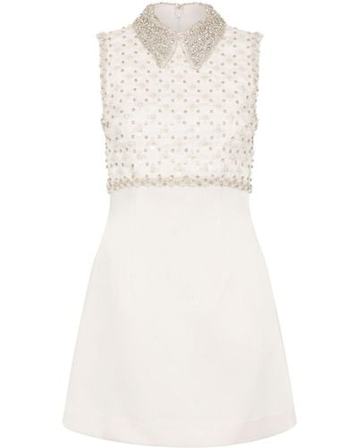 Rebecca Vallance Delaney Embellished Minidress - White