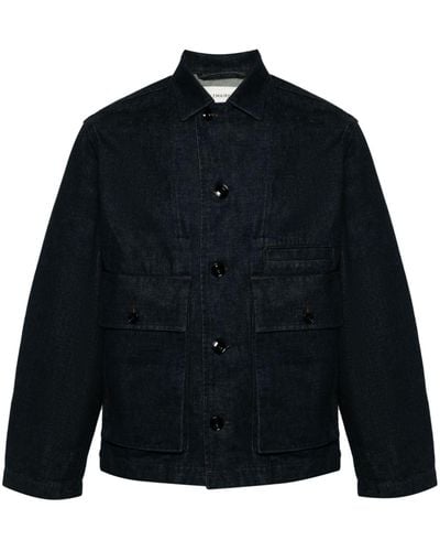 Lemaire Spread-collar Denim Jacket - Blue