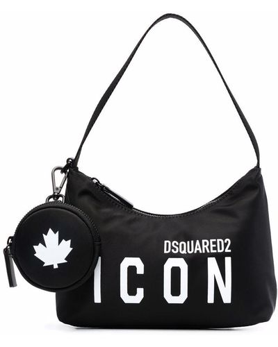 DSquared² Icon Logo-print Shoulder Bag - Black