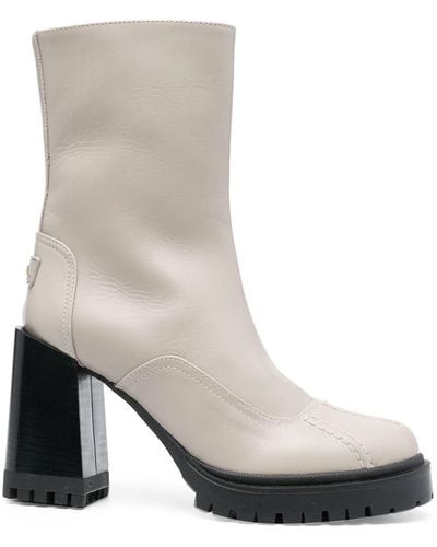 Furla Climb Leather Ankle Boots - Gray