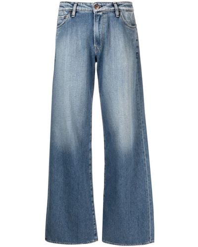 3x1 Faded-effect Wide-leg Jeans - Blue