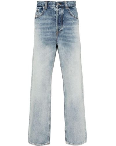 DIESEL Halbhohe 2010 D-Macs Straight-Leg-Jeans - Weiß