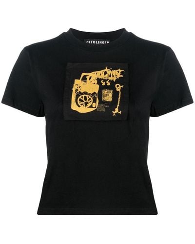 OTTOLINGER T-shirt Met Grafische Print - Zwart