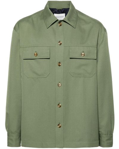 Drole de Monsieur Button-down Shirtjack - Groen