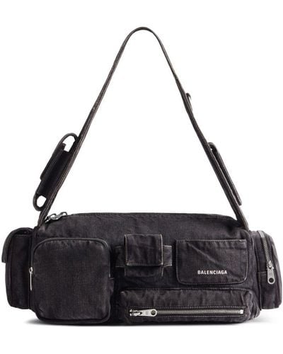 Balenciaga Petit sac porté épaule Superbusy - Noir