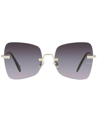 Miu Miu Gafas de sol con lentes degradadas - Metálico