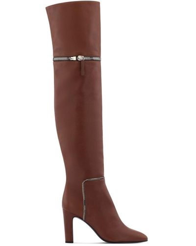 Giuseppe Zanotti Joana 90mm Zip-embellished Boots - Brown