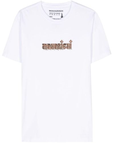 Maharishi Tiger Fur Calligraphy T-Shirt - Weiß
