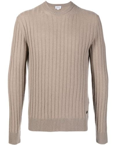 Brioni Ribbed-knit Sweater - Brown