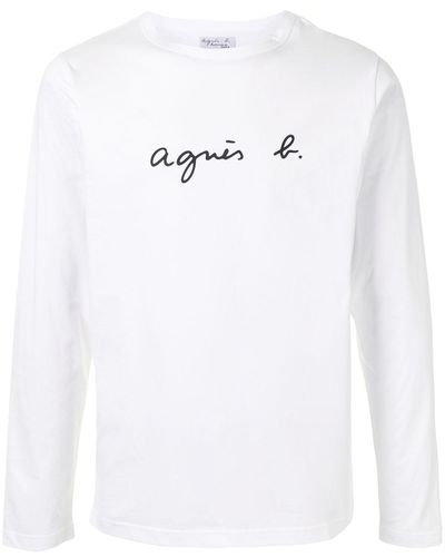 agnès b. Logo-print Cotton T-shirt - White
