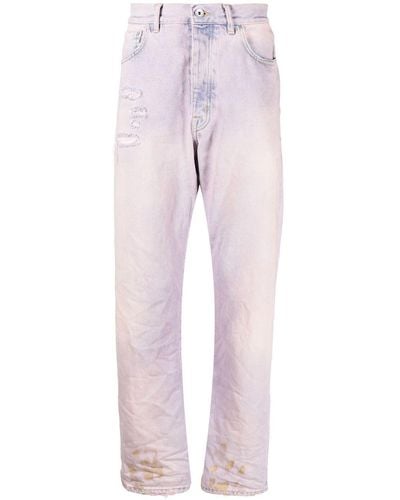 Purple Brand Gerade Jeans mit Bleach-Effekt - Pink