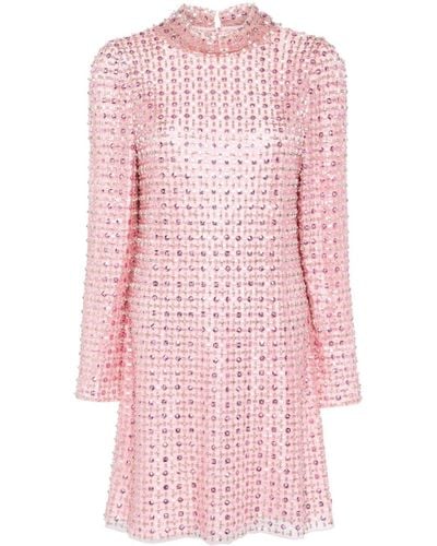 Jenny Packham Snapdragon Crystal-embellished Minidress - Pink