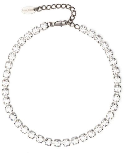 Forte Forte Crystal-embellished Choker Necklace - White