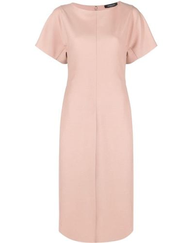 Fabiana Filippi Round-neck Short-sleeve Dress - Pink