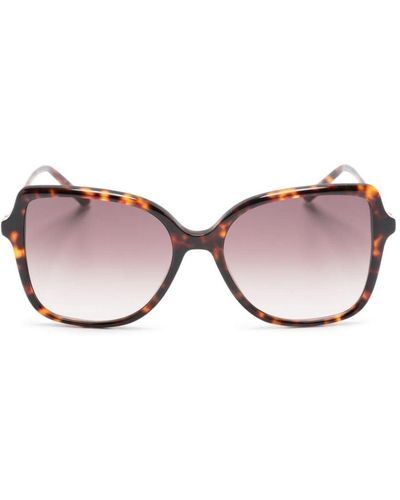 Carolina Herrera Hero Sonnenbrille im Oversized-Look mit Kristallen - Pink