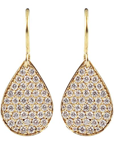 Irene Neuwirth Diamond Pear Shaped Drop Earrings - Naturel