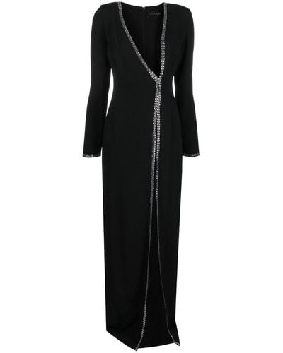 Loulou Laylin Crystal-embellished Maxi Dress - Black