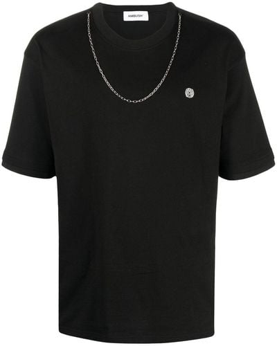 Ambush T-shirt Met Kettingdetail - Zwart