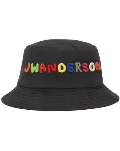 JW Anderson Logo-embroidered Bucket Hat - Black