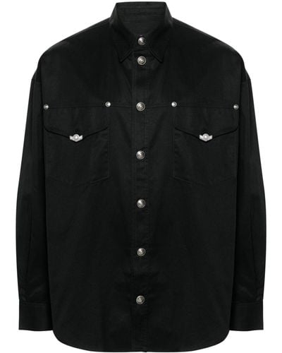 Versace Hemd mit Faltendetail - Schwarz