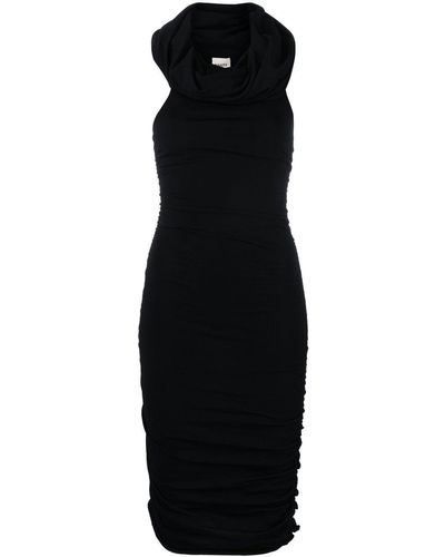 Khaite Aerica シャーリング ドレス - ブラック