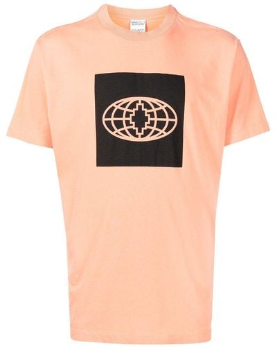Marcelo Burlon T-shirt Met Logoprint - Oranje